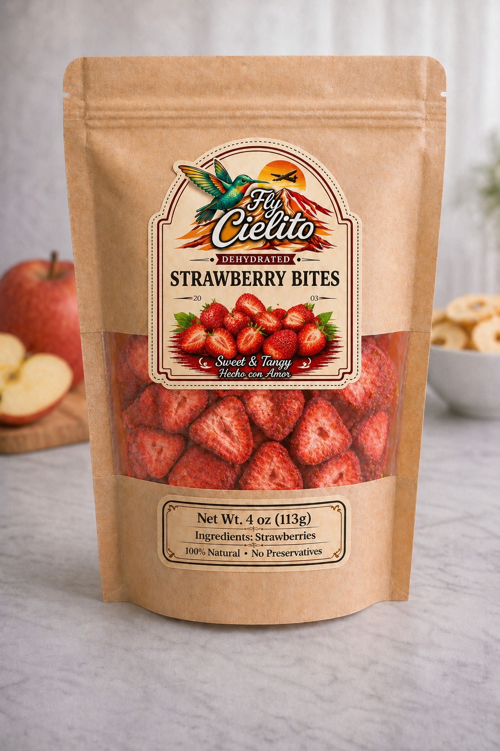 Dehydrated Strawberry Bites